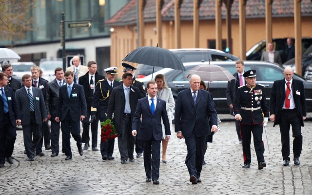 Dmitry Medvedev’s two-day state visit to Norway has begun